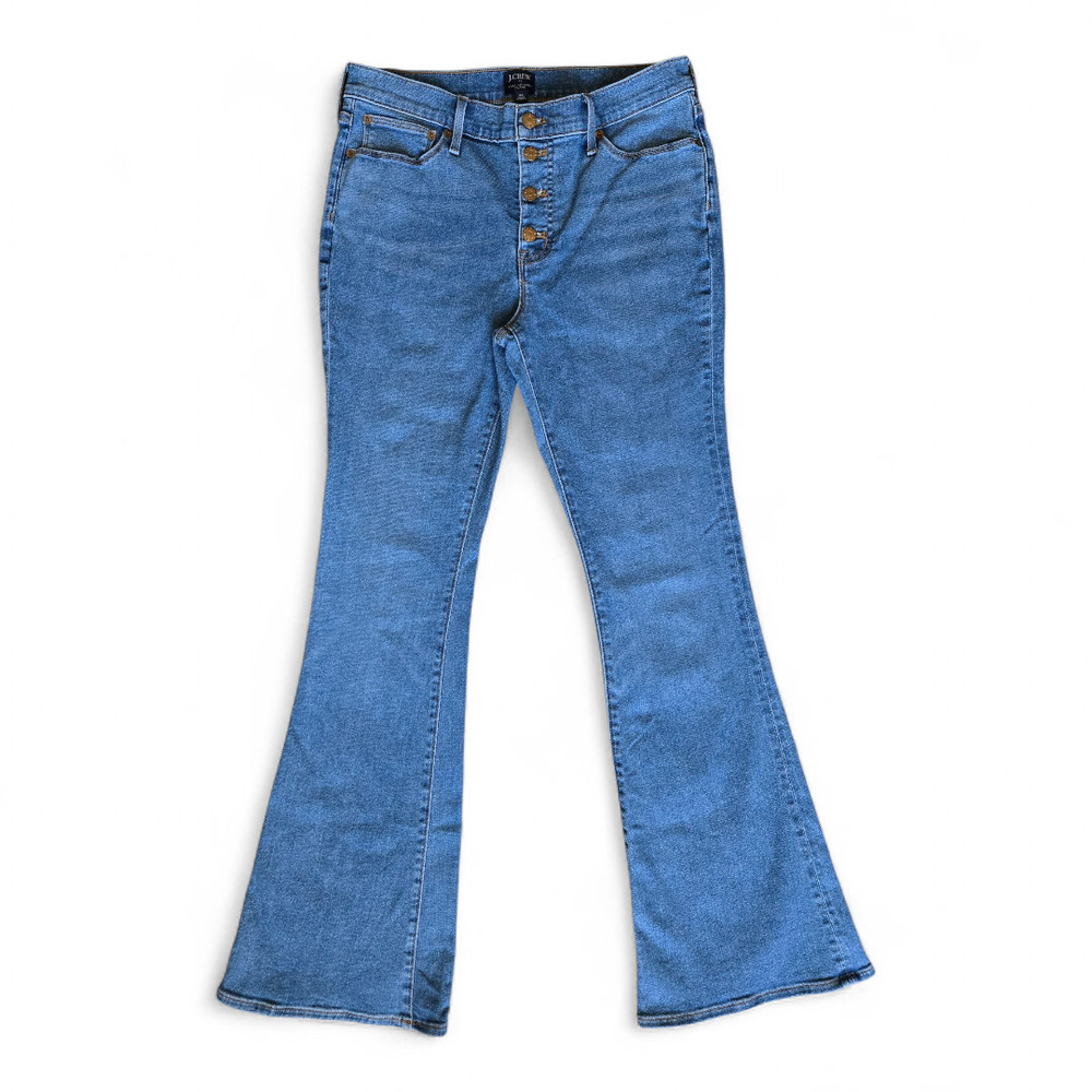 J.Crew Full Length Flare Button-Fly Jeans Size 28 High Waist